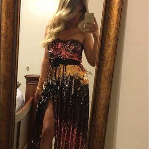 Ombre sequin dress